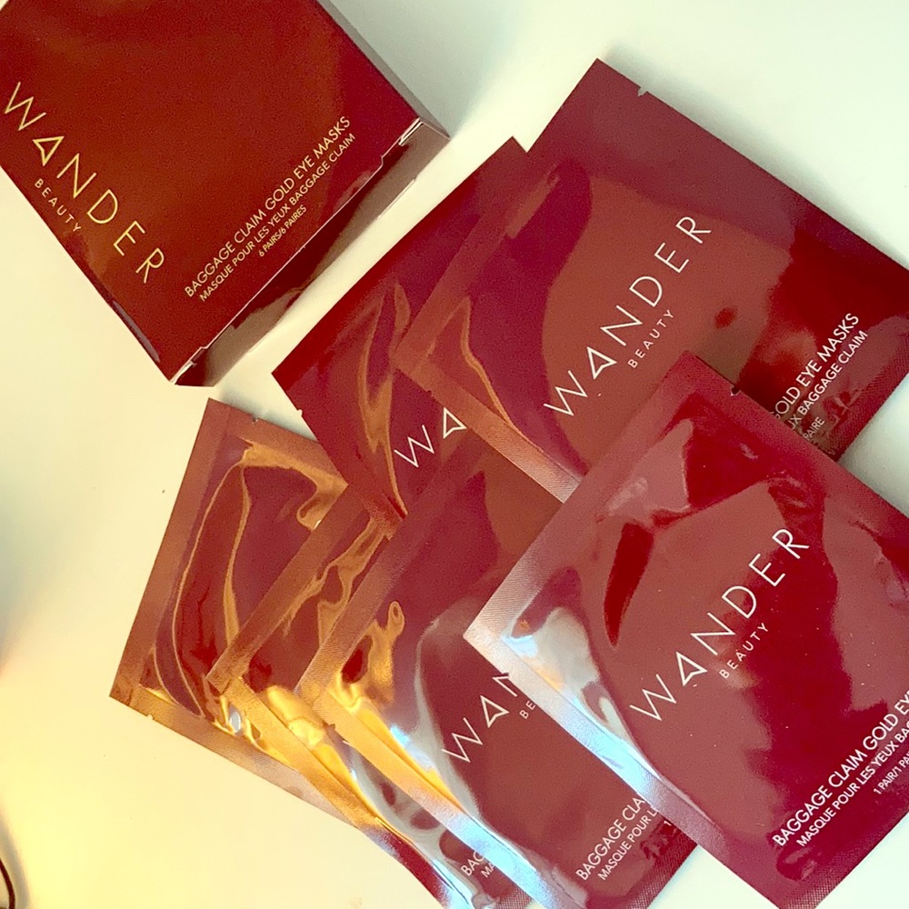 Baggage Claim Gold Eye Masks